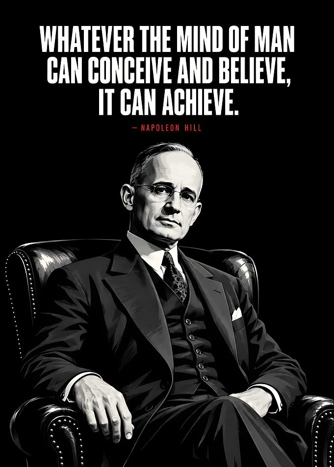 Napoleon Hill Inspirational Quote Poster
