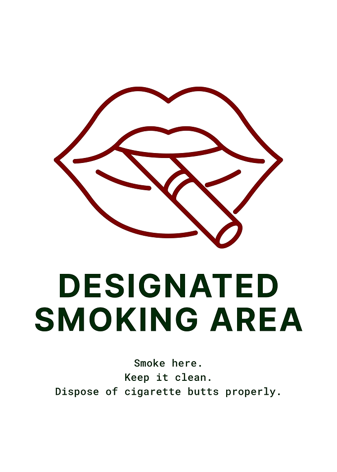 Smoking Area Sign