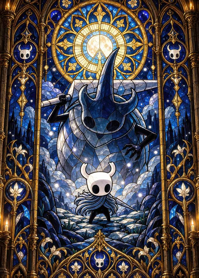Hollow Knight Stained Glass Art