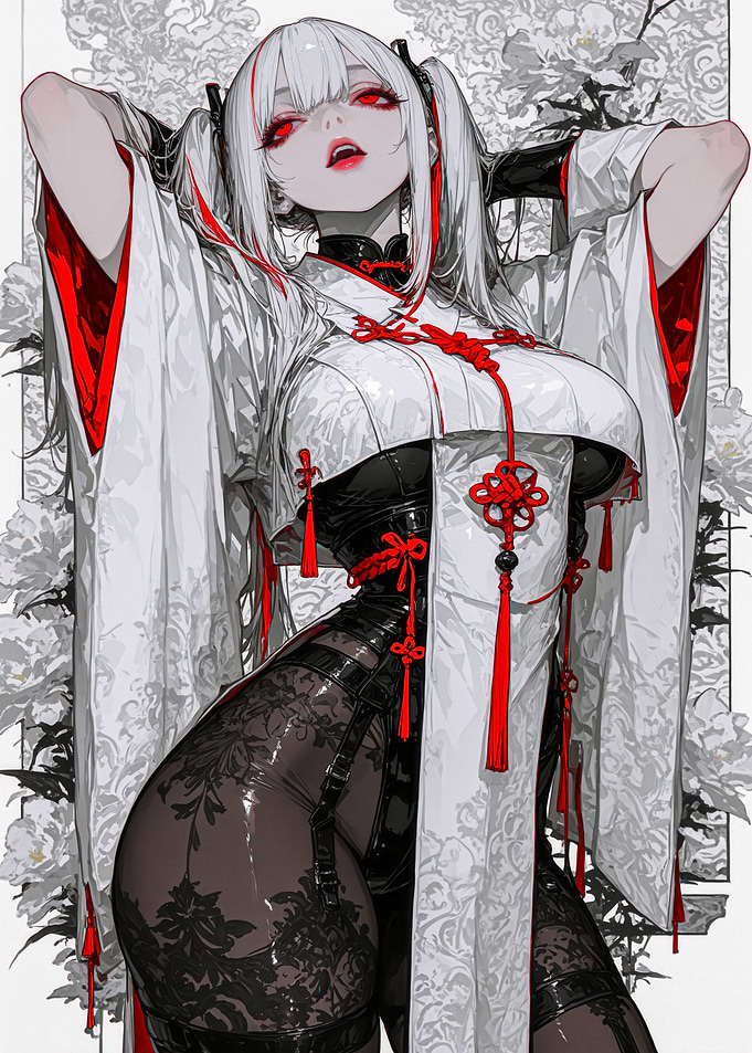 Anime Girl in Traditional Chinese Outfit