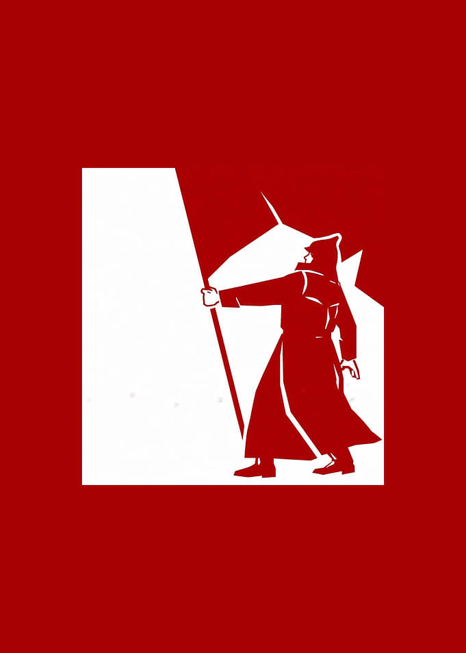 Minimalist Soviet Propaganda Style Poster