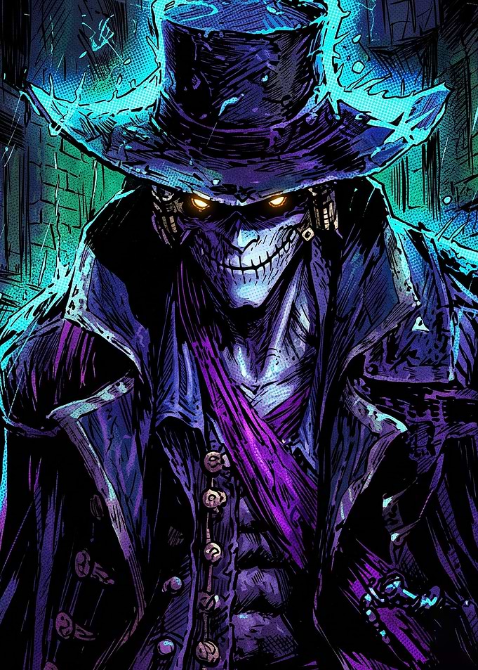 Dark Fantasy Skull-Faced Character Portrait