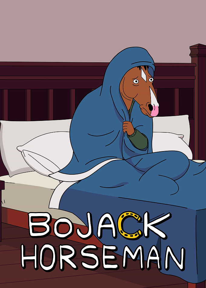 Bojack Horseman Wrapped in Blanket