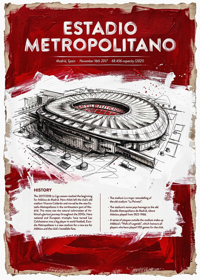 Estadio Metropolitano Stadium Art Print