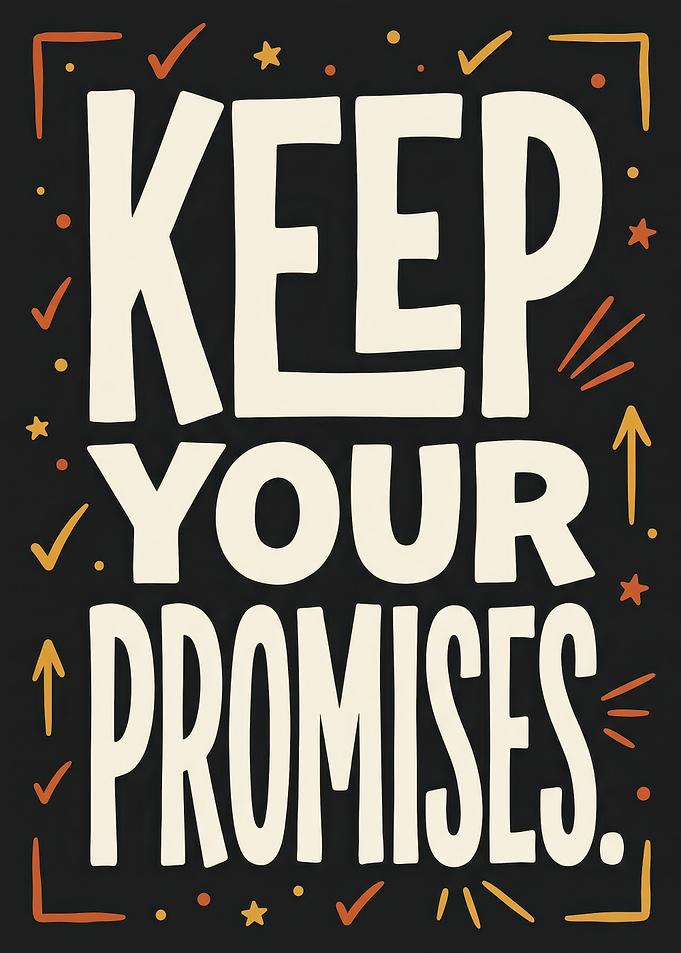 Keep Your Promises Inspirational Quote Art