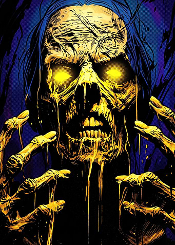 Glowing Eyed Undead Horror Illustration