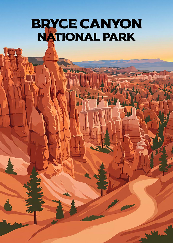 Bryce Canyon National Park Travel Poster