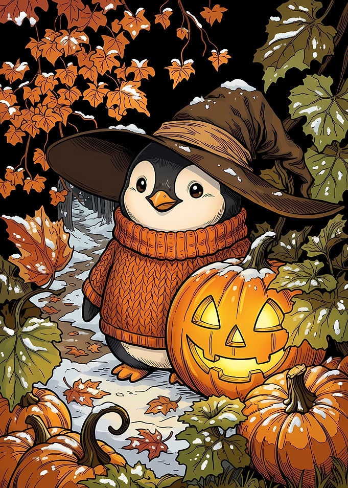 Cute Halloween Penguin