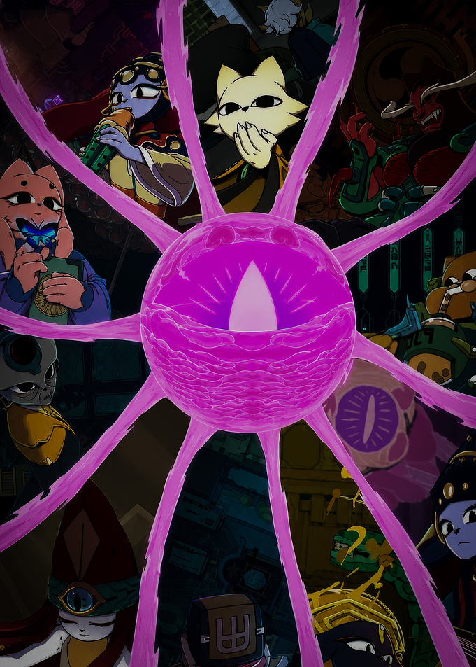 Mystical Eye and Character Collage