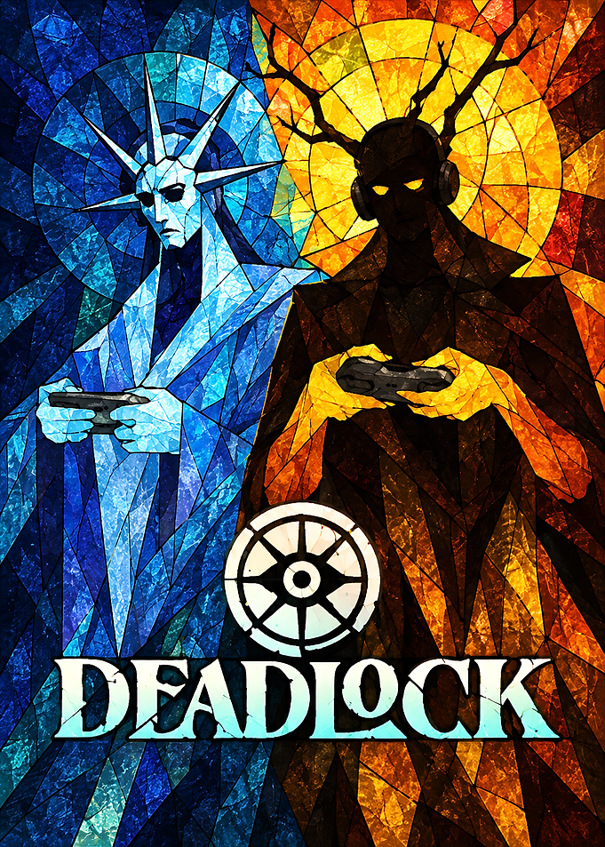 Deadlock Stained Glass Gaming Poster
