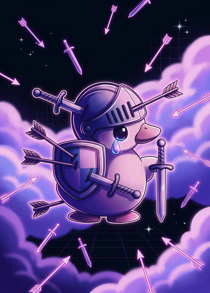 Sad Knight Duck in Battle