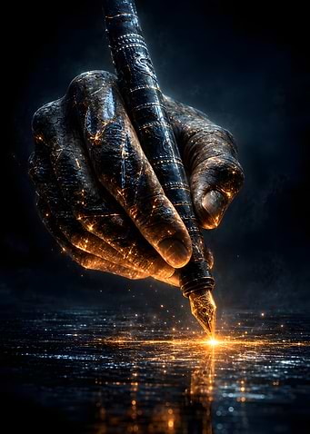 Cosmic Hand Writing with Fountain Pen