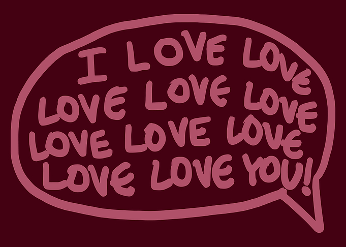 I Love You Speech Bubble Graphic