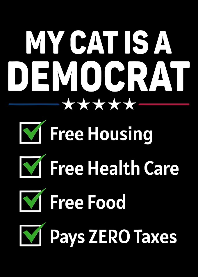 My Cat Is A Democrat Graphic