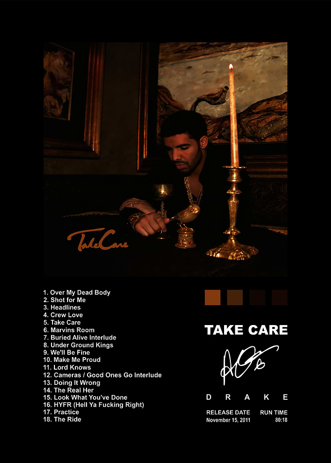 Drake Take Care Album Poster