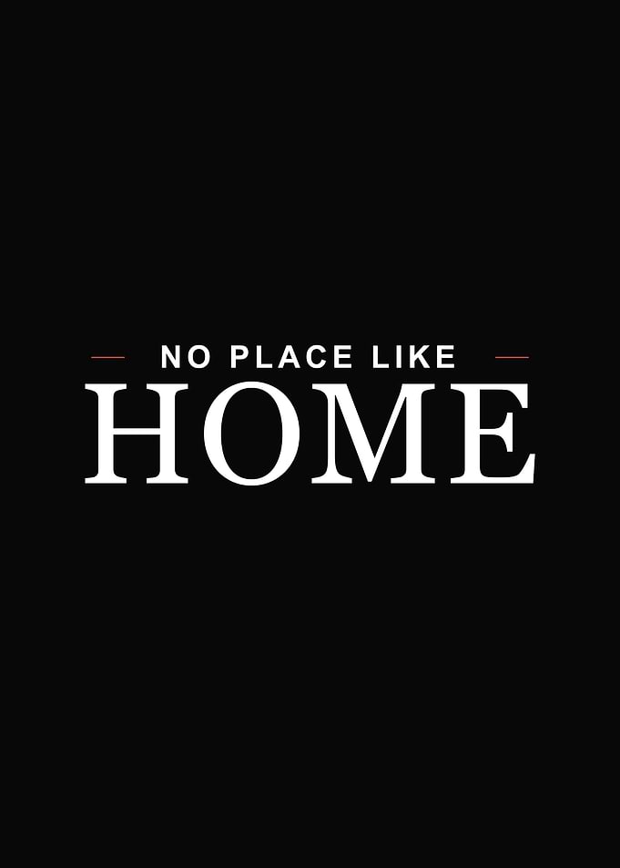 No Place Like Home Text Art