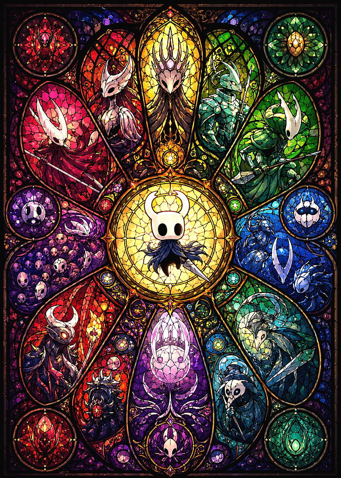 Hollow Knight Stained Glass Art