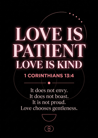 Love Is Patient Bible Verse Poster