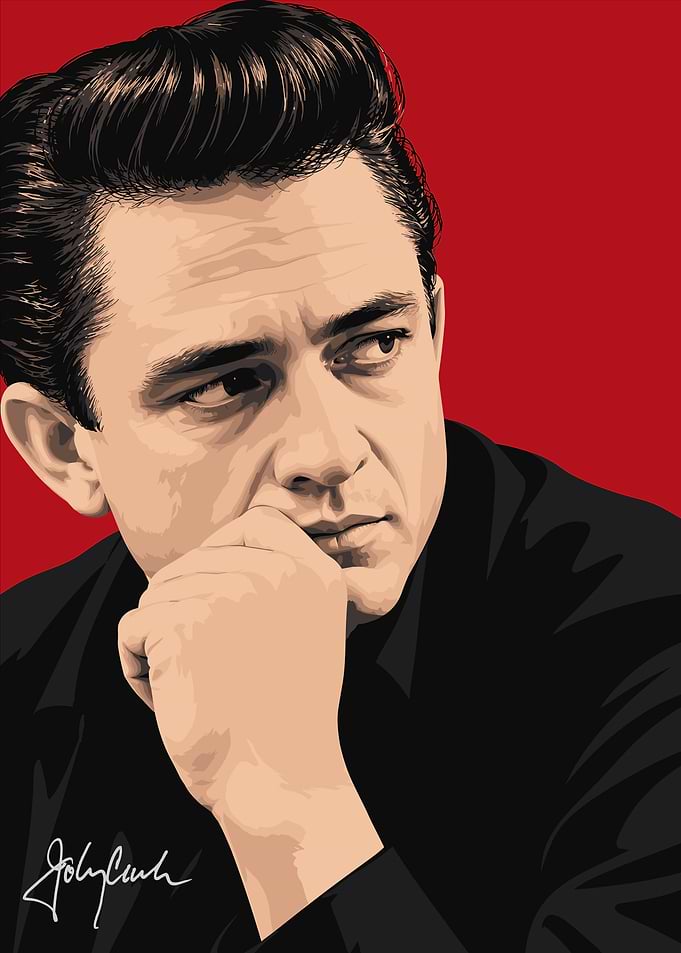 Johnny Cash Pop Art Portrait
