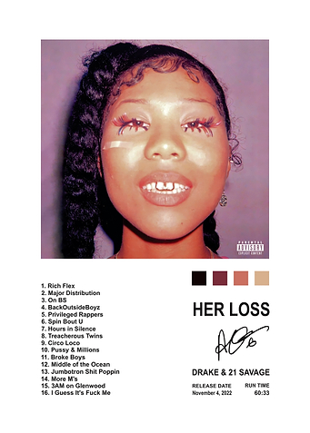 Drake and 21 Savage Her Loss Poster