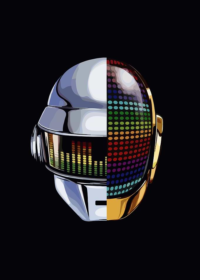Daft Punk Helmet Illustration