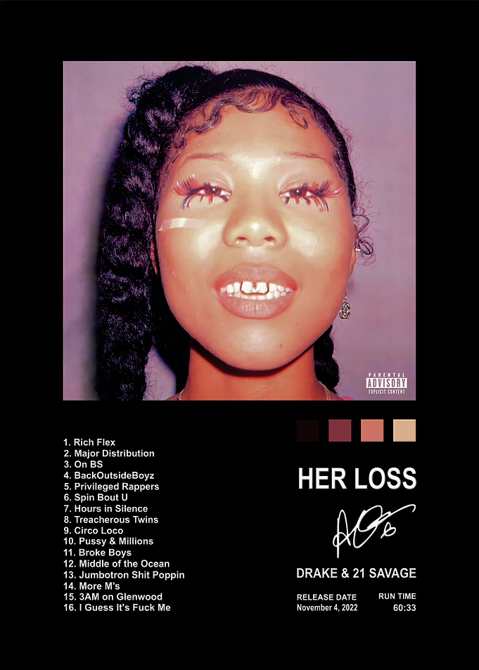 Drake and 21 Savage Her Loss Poster