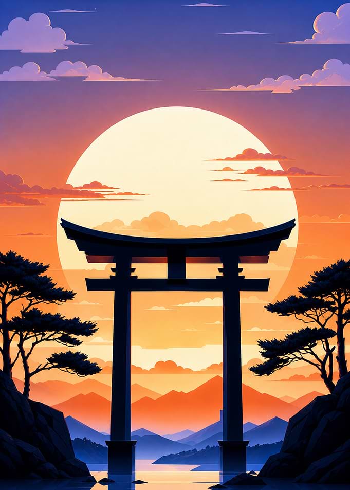 Torii Gate at Sunset