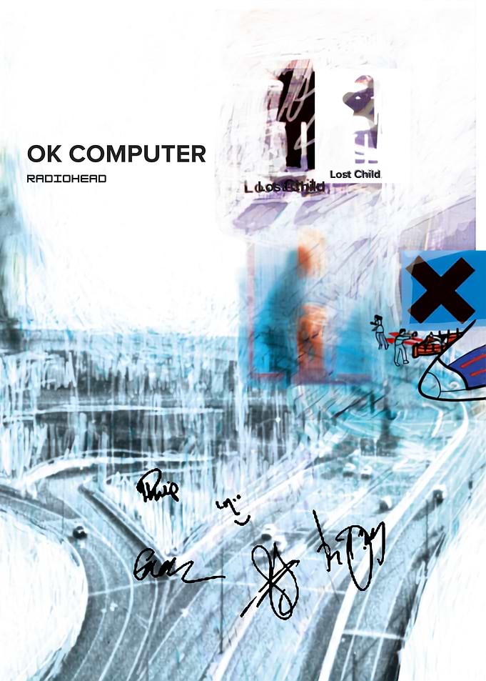 Signed Radiohead OK Computer Poster