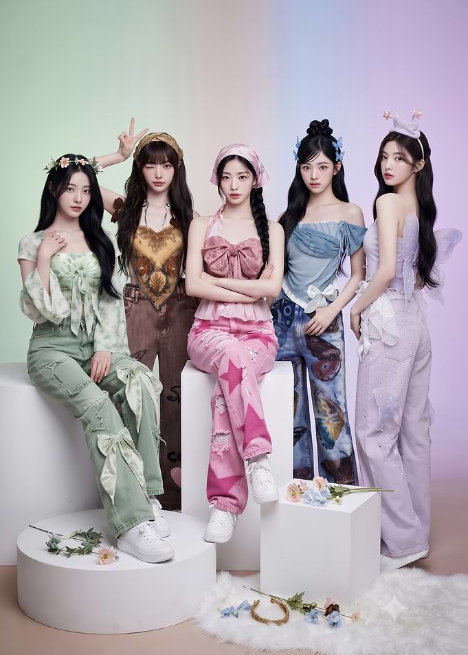 ILLIT K-pop Group Fashion Portrait