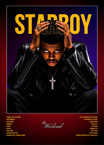 The Weeknd Starboy Album Poster