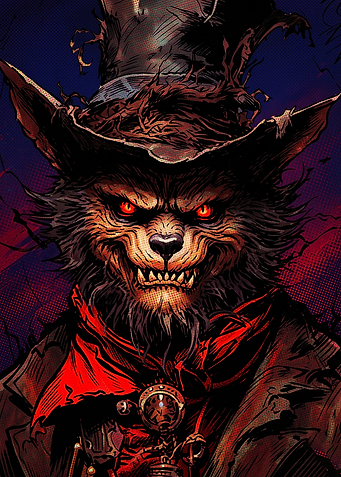 Sinister Werewolf in Top Hat