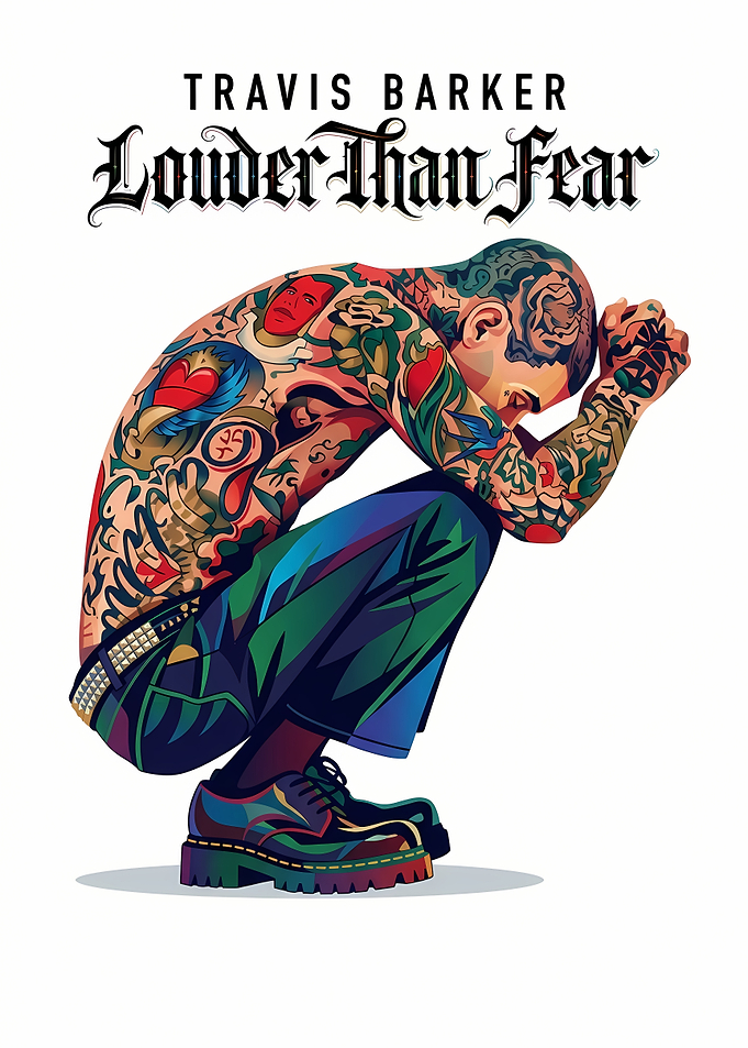 Travis Barker Louder Than Fear Illustration