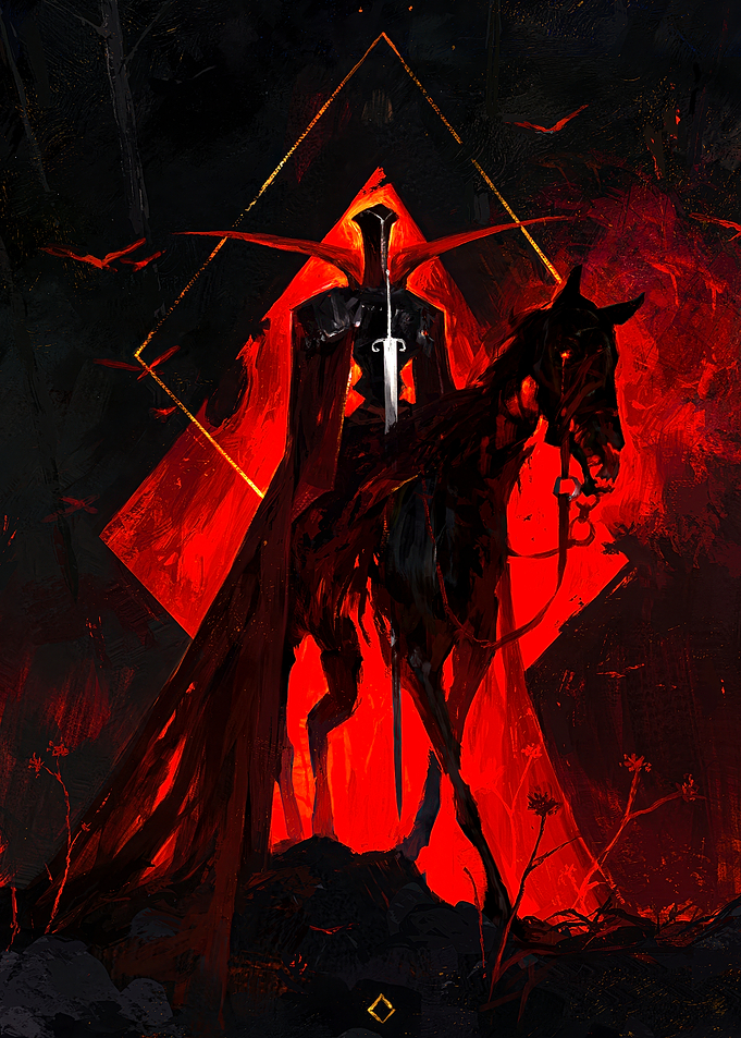 Dark Knight on Horseback