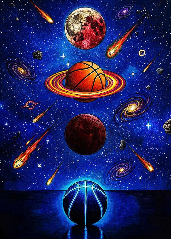 Cosmic Basketball Universe Art