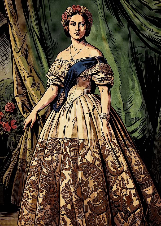 Queen Victoria Portrait Illustration