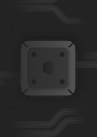 Circuit Board Dark Tech With Cable Transparent