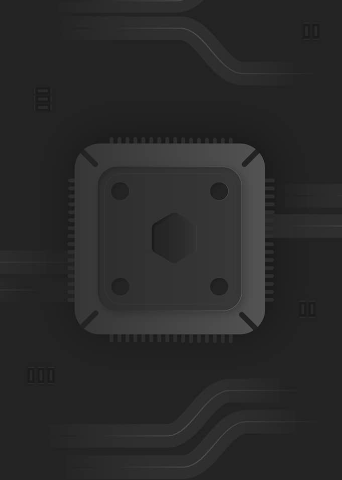 Circuit Board Dark Tech With Cable Transparent