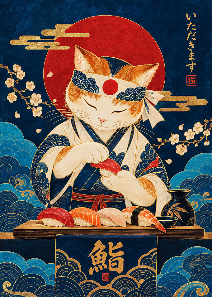 Sushi Chef Cat