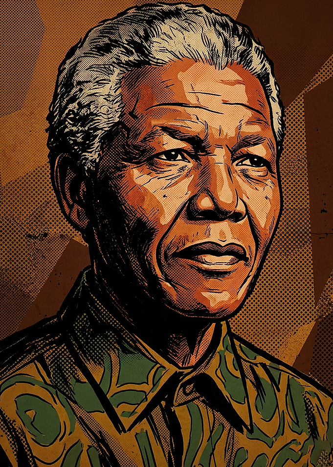 Nelson Mandela Pop Art Portrait