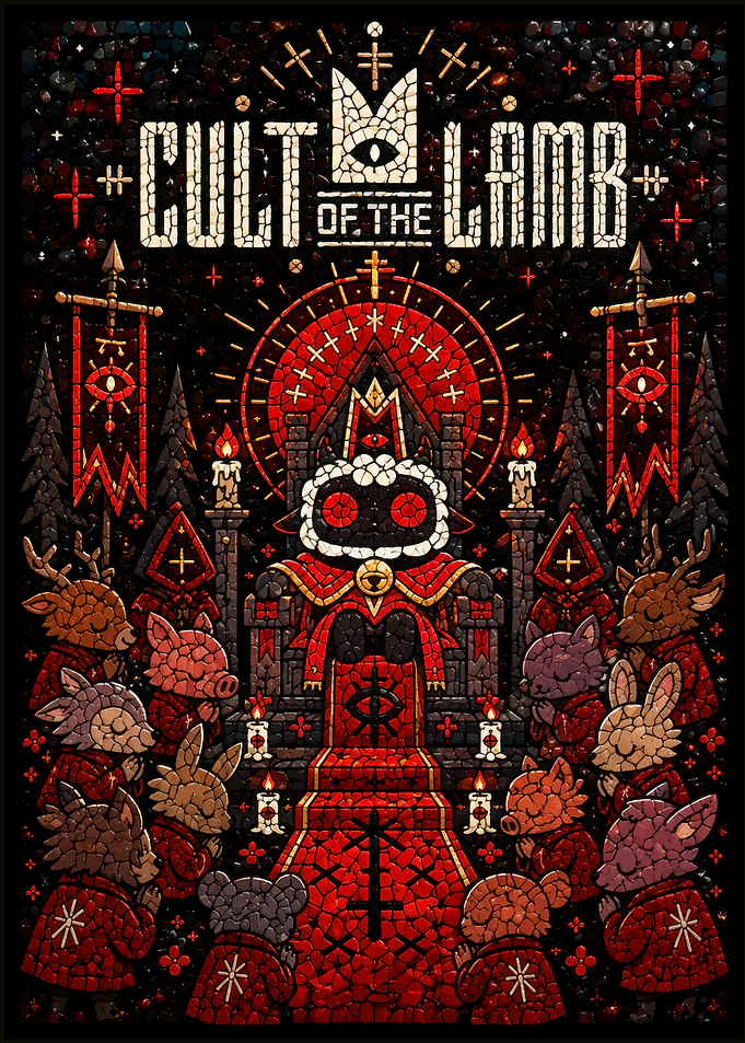 Cult of the Lamb Mosaic Poster