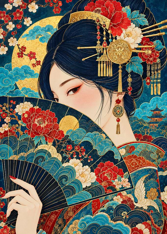 Crimson Geisha Moon