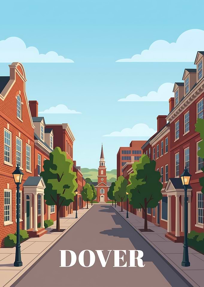 Dover Cityscape Illustration