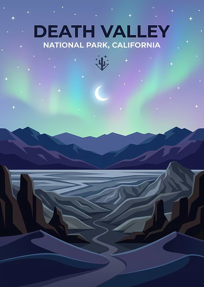 Death Valley National Park Travel Poster