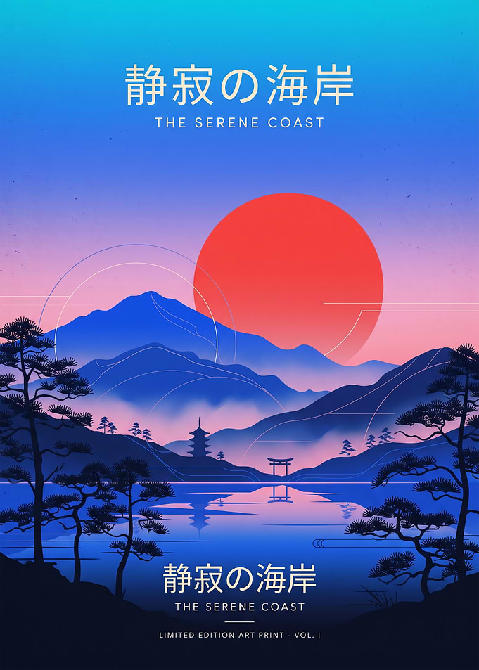The Serene Coast Japanese Art Print