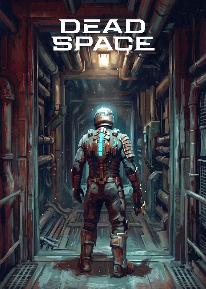 Dead Space Isaac Clarke Corridor Poster