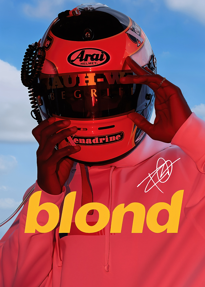 Frank Ocean Blond Helmet Poster
