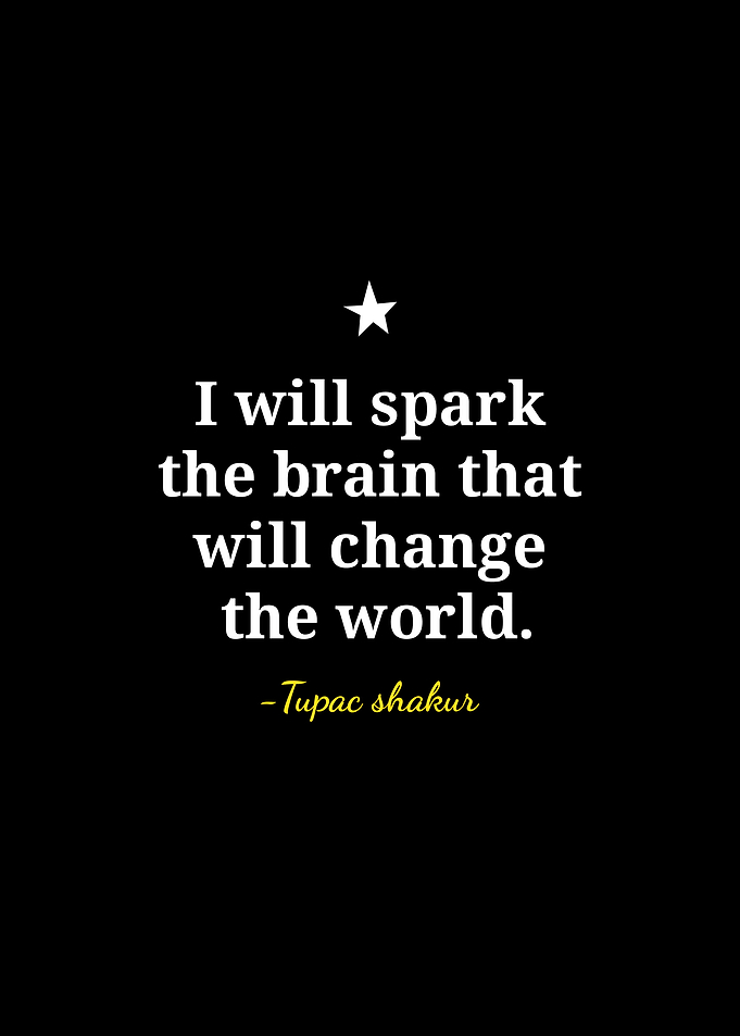 Tupac Shakur Inspirational Quote Poster