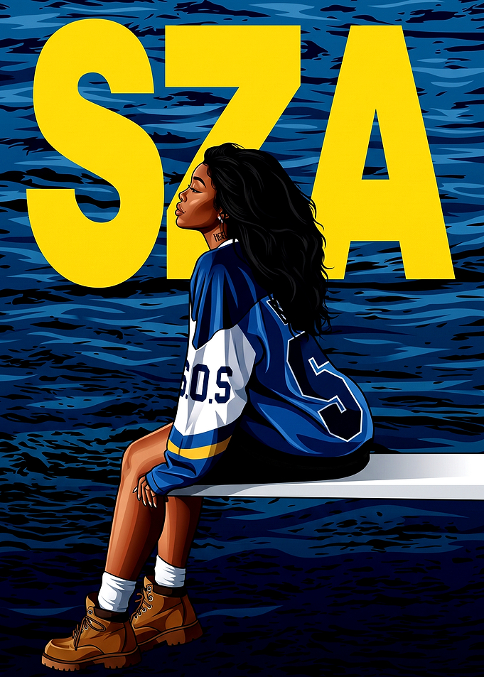 SZA SOS Album Cover Art Poster