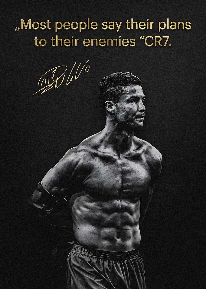 Cristiano Ronaldo Inspirational Quote Poster