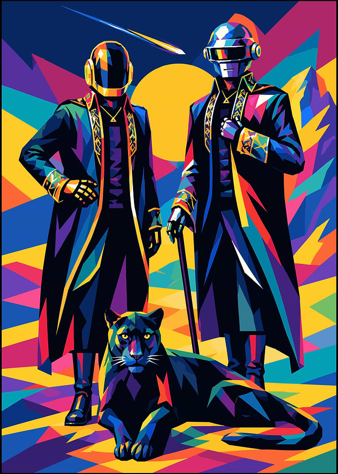Daft Punk Pop Art Portrait